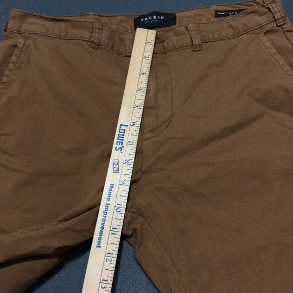 Pacsun Chino Pants Mens 31x32 Brown Los Angeles Skinny Casual Straight T themsto - Picture 11 of 16